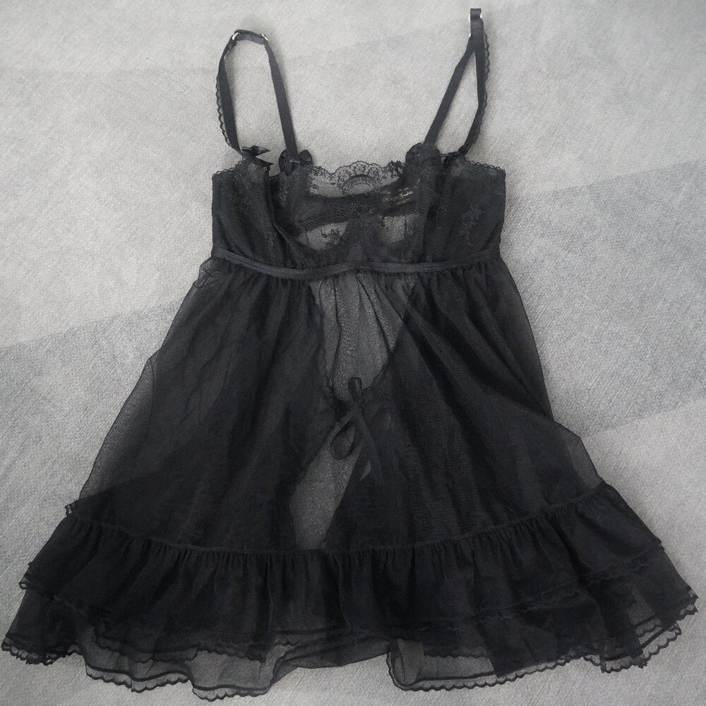 Honey Birdette Layla Babydoll Slip Black 10E 32DDD/F 32E 70F